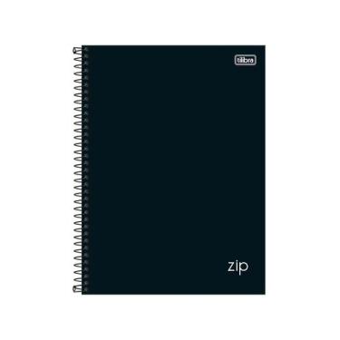 Imagem de Caderno Espiral Capa Dura 10x1 - 160 Folhas - Zip Preto - Tilibra, Pre