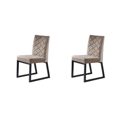 Imagem de Conjunto com 2 Cadeiras Paris II Bege 98 cm