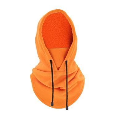 Imagem de JXGSGOGO Balaclava máscara de esqui à prova de vento para adultos, capuz térmico, Laranja, G