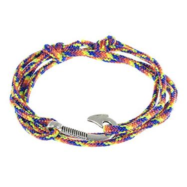 Imagem de West Coast Paracord Pulseiras femininas ajustáveis com âncora náutica e gancho de peixe – feitas de corda de nylon