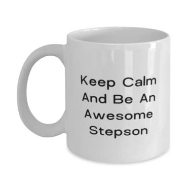 Imagem de Caneca Stepson Gifts For Son, Keep Calm And Be An Awesome Stepson, Love Stepson, 325 ml, 443 ml, copo da mãe