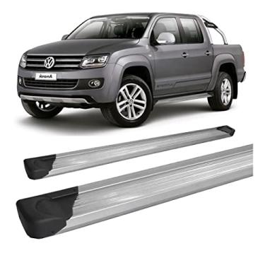 Imagem de Estribo Hozz Compatível com Amarok Alumínio Prata Cabine Dupla