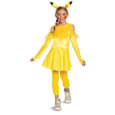 Imagem de Disguise Pokemon Pikachu Costume for Girls, Deluxe Character Outfit, Kids Size Large (10-12) Yellow (90763G)