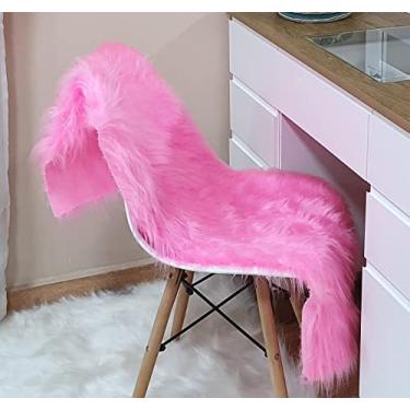 Imagem de Manta em Pelúcia Pelo Alto Luxo para Decoração, Fotos 80 X 50 cm Cor:PINK