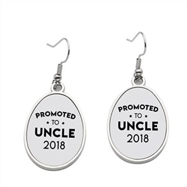 Imagem de Brinco Promoted ToUncle 2018 – Brincos pendentes para meninas – Presente de festa de aniversário dos namorados, Metal, Sem pedras preciosas