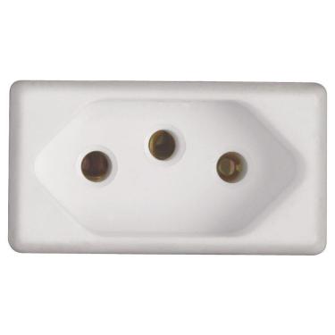 Imagem de Módulo para Tomada 2P+T Tramontina IzyFlat 20 A 250 V Branco Tramontina