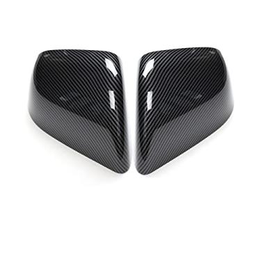 Imagem de Capa de espelho de porta lateral ABS para carro, adequada para o modelo Tesla Y 2020 2021 2022 Auto Exterior Acessórios Carbono (fibra de carbono brilhante)