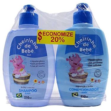 Imagem de Shampoo+Condicionador Cheirinho de Bebê Blue 210ml