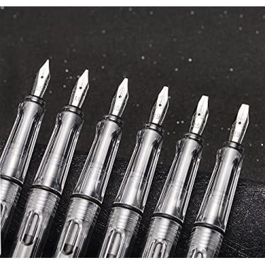 Imagem de Lanxivi Conjunto de canetas-tinteiro de caligrafia Yongsheng transparente, transparente, 6 tamanhos de ponta sortidos para desenho artístico e assinatura de escrita