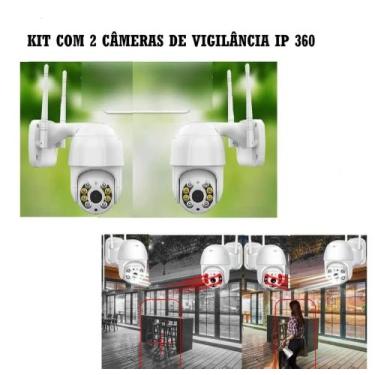 Imagem de Kit 2 Câmera 360 Ip De Vigilância Residencial Inteligente - Multitoc