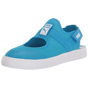 Imagem de PUMA Tênis infantil unissex de verão Light-Flex, Ocean Dive-puma branco, 18
