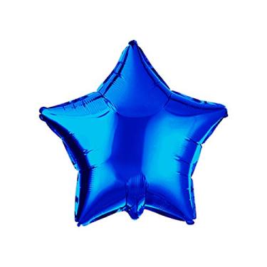 Imagem de Balão Blue Star de 45,7 cm, balões de hélio Mylar para festas de aniversário, casamento, chá de bebê, pacote com 20