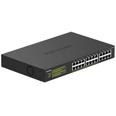 Imagem de NETGEAR Switch PoE+ não gerenciado Gigabit Ethernet de 24 portas (GS324P) – com 16 x PoE+ @ 190 W, Desktop ou Montagem em rack