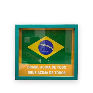 Imagem de Quadro Decorativo Box Brasil Acima De Tudo Deus Acima De Todos 30x34 Politica Bolsonaro
