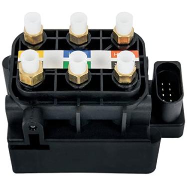 Imagem de KEIYSHOLCK Bloco de válvula solenoide de suspensão de compressor de ar compatível com Mercedes-Benz W164 W166 W212 W221 W222 W251, peça de substituição OEM # 2123200358 2513200058 0993200058