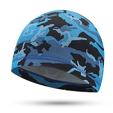 Imagem de Tingpai Esportes ao ar livre masculino boné de ciclismo bicicleta capacete forro corrida esqui gorro de motocicleta boné clava