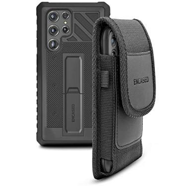 Imagem de [2 em 1] Capa Falcon com bolsa de cinto para Samsung Galaxy S22 Ultra, capa protetora de corpo inteiro com suporte e clipe de coldre (por Encased)