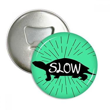 Imagem de Emblema multifuncional com estampa de animal de tartaruga preta, abridor de garrafas natural