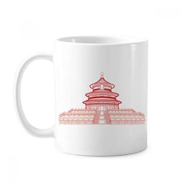 Imagem de Temple Of Heaven Red China Patriotismo Caneca Cerâmica Café Porcelana Utensílios de Mesa