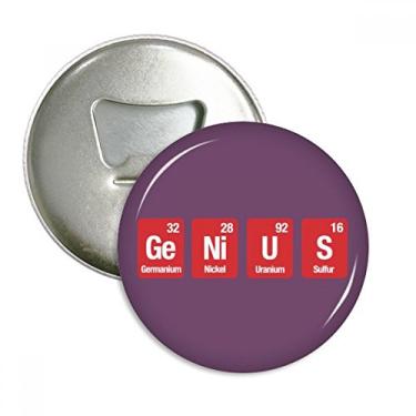 Imagem de Chemical Element Science Ge Ni U S abridor de garrafas ímã de geladeira emblema multifuncional