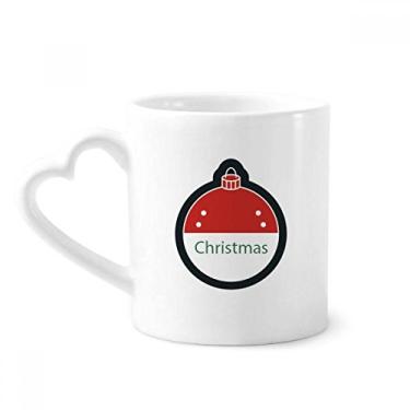 Imagem de Caneca de ícone de desenho animado de Natal caneca de café cerâmica copo de coração de vidro