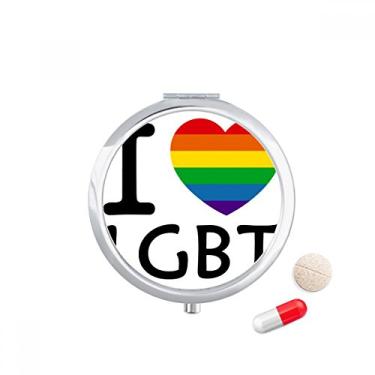Imagem de Estojo de comprimidos com ilustração de bissexuais transgênero arco-íris bolso caixa de armazenamento de remédios dispensador de recipiente