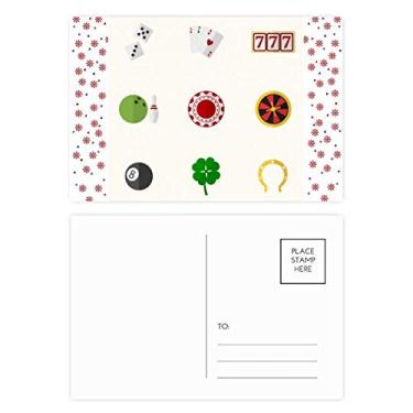 Imagem de Cartão-postal com ilustração de pequeno elemento de cassino, flor de Natal, celebração, cartão postal de bênção