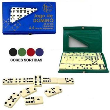 Jogo domino na lata colorido com 28 pecas rio master