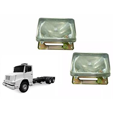 Imagem de PAR FAROL COM ARO MB TODOS CARA PRETA LD LE