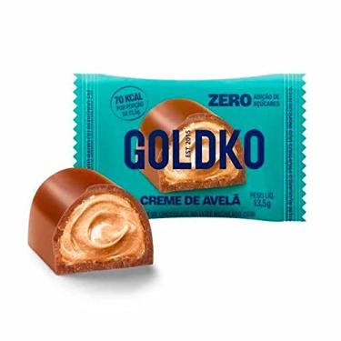 Imagem de Bombom de Chocolate ao Leite Recheado com Creme de Avelã Zero Adição de Açúcares 13,5g - GoldKo