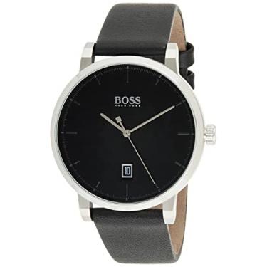Imagem de Relógio masculino analógico de quartzo Hugo BOSS com pulseira de couro 1513790