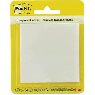 Imagem de Post-it, 3M, Bloco de Notas Adesivas, Transparente, 73mm x 73mm, 36 folhas