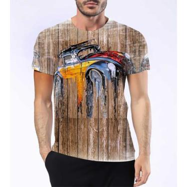 Imagem de Camisa Camiseta Fusca Carro Antigo Aquarela Arte Pintada - Estilo Krak