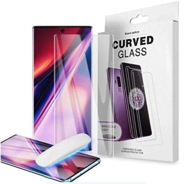Imagem de Película De Vidro Temperado Galaxy Note 10 Plus + Curva Vidro Com Cola Líquida Uv