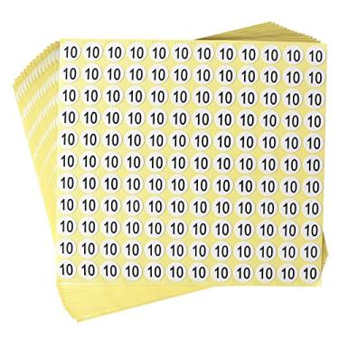 Imagem de Adesivos pequenos autoadesivos série, 10). Number 10 (15 Sheets)