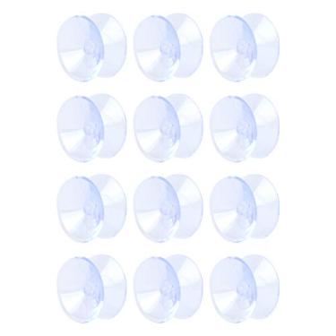 Imagem de DOITOOL 12 peças ventosas de dupla face para tampo de mesa de vidro, espaçadores de mesa de vidro transparente, pára-choques de mesa de vidro, ventosa de gancho de janela, 10 x 20 mm