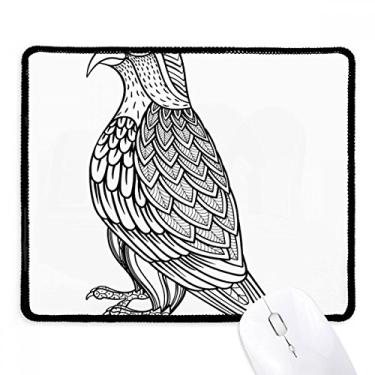 Imagem de Mouse pad longo com pintura de pássaro voando borda costurada tapete de borracha para jogos