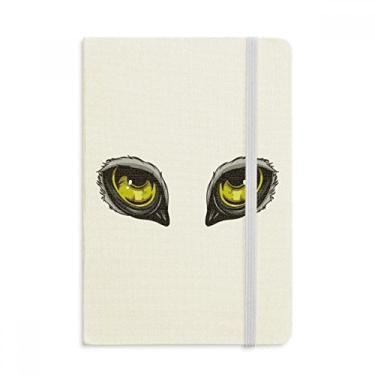 Imagem de Caderno de decoração de olhos de coruja de desenho animado oficial de tecido rígido diário clássico