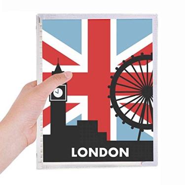Imagem de Caderno Britain Union Jack London Eye Big Ben Flag UK Folhas soltas Diário Recarregável Diário Papelaria