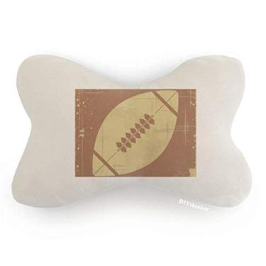 Imagem de DIYthinker Ilustração esportiva de futebol com estampa marrom acabamento de carro, almofada para apoio de cabeça