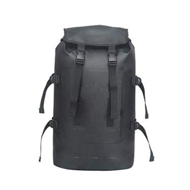Imagem de Mochila impermeável impermeável com fechamento de roll-top resistente e painel traseiro acolchoado acolchoado, dobrável e lavável para homens mulheres para acampamento esportes praia trabalho viagem em família resistente ao desgaste