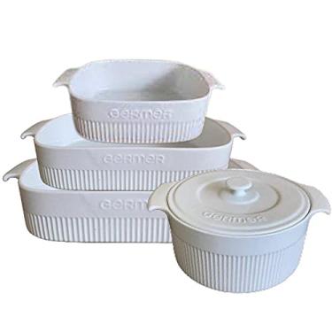 Imagem de Assadeiras e Travessas Refratarias de Porcelana Branca 4un Germer