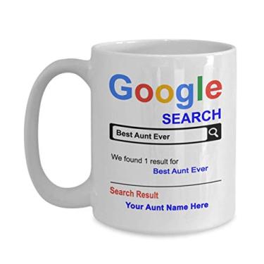 Imagem de SpreadPassion - Caneca personalizada de tia - Presentes para tia - Caneca personalizada de tia - Ideia de de tia - Caneca de café de 425 g