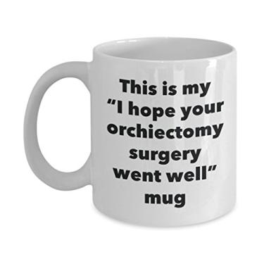 Imagem de Caneca This is My I Hope Your Orchiectomy Surgery Went Well – Caneca de café de cacau quente divertido – Presente Get Well Soon – Ideia de presente de mordaça