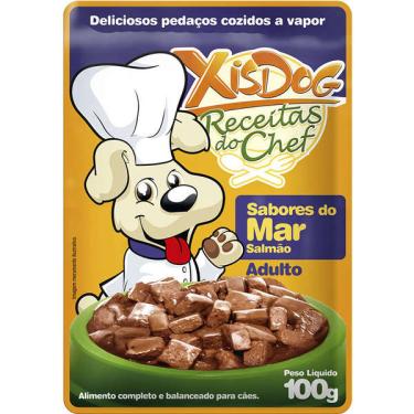 Imagem de Ração Úmida XisDog Receitas do Chef Adulto Sabores do Mar Salmão - 100 g