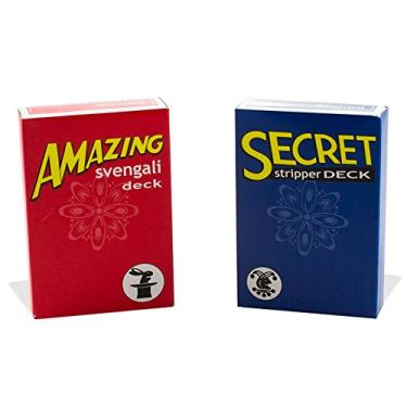 Imagem de Magic Makers Amazing Svengali and Secret Stripper Deck Kit, Hundreds of Possible Tricks from Beginner to Expert in This Set (Red Svengali and Blue Stripper)