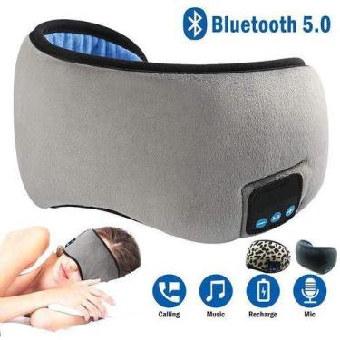 Imagem de Máscara Para Dormir Tapa Olho Com Fone De Ouvido Bluetooth - Reparocel