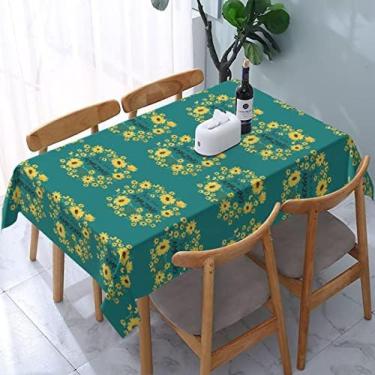 Imagem de Pano De Mesa Retangular Retangular Resistente À Água Para Avião Segunda Guerra Mundial Capa De Mesa Para Cozinha Decoração De Jantar Lavável, 183 X 137 Cm,flor De Margarida Selvagem,54"x72",Collec