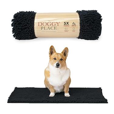 Imagem de My Doggy Place Tapete de microfibra para patas enlameadas, 78,7 cm x 50,8 cm, preto - tapete absorvente e de secagem rápida para limpeza de patas de cachorro, seguro para máquina de lavar e secar -