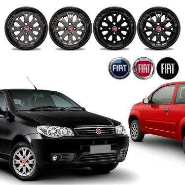 Imagem de Jogo calota Fiat Palio Fire Economy Flex Uno Vivace Aro 13